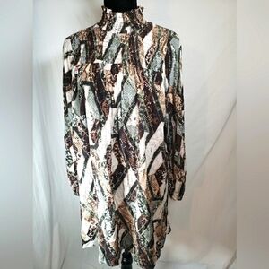 H&M Multicolored Long Sleeve Dress Sz 6